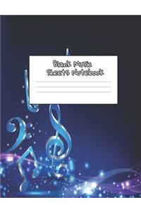 Blank Music Sheet Notebook