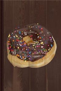 Chocolate Donut Sprinkles Journal Notebook