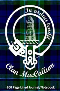 Clan MacCallum 200 Page Lined Journal/Notebook