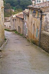A Narrow Alley on a Hill in Mallorca, Spain Journal