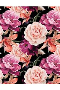Peonies and Roses Giant Sketchbook: Large Sketchbook - 600 Pages (300 Sheets), Giant Sketchbook Floral, Gifts for Women