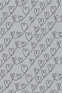 Journal Notebook Scribbly Hearts Pattern 7