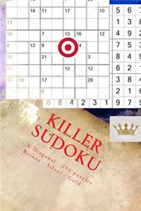 Killer Sudoku - X Diagonal - 250 Puzzles Bronze - Silver - Gold - Vol. 170