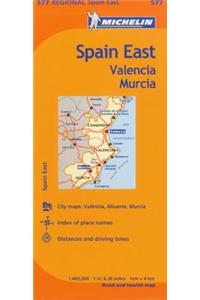 Michelin Spain: East, Valencia Murcia Map 577