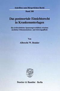 Das Postmortale Einsichtsrecht in Krankenunterlagen