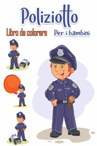 Poliziotto libro da colorare per i bambini