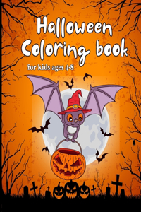 Halloween coloring book for kids ages 4-8