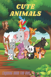 CUTE ANIMALS - Coloring Book For Kids