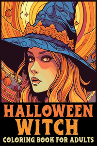 Halloween Witch Coloring Book for adults
