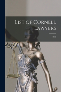 List of Cornell Lawyers
