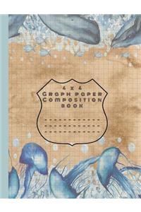 4 x 4 graph paper composition book