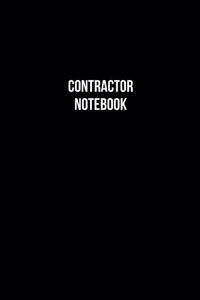 Contractor Notebook - Contractor Diary - Contractor Journal - Gift for Contractor