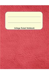 College Ruled Notebook