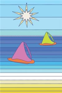Sailing Yacht Summer Beach Scene Notebook