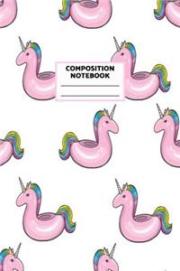 Composition Notebook: Unicorn Journal for Girls, Teen and Women Cute Matte Cover Design with Blank Lined Interior College Ruled (Great as Party Favors, Gifts, Diary, Jour