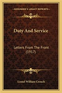 Duty And Service