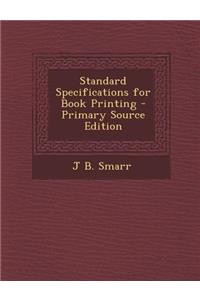 Standard Specifications for Book Printing