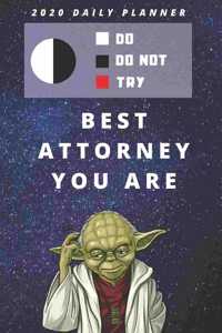 2020 Daily Planner For Work - Best Gift For Attorney - Funny Yoda Quote Appointment Book - Day Planning Agenda Notebook - Great Present For Lawyer