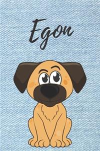 personalisiertes Notizbuch Hunde / Malbuch / Kritzelbuch / Tagebuch / Notizheft / Journal / DIN A5 / Geschenke Egon