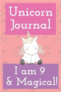 Unicorn Journal I am 9 and Magical