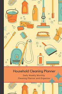 Household Cleaning Planner - Daily Weekly Monthly Cleaning Planner and Organizer