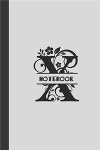 X Notebook letter