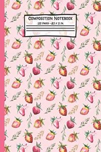 Strawberry Composition Notebook