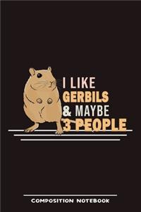 I Like Gerbils & Maybe 3 People Composition Notebook