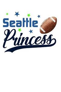 Seattle Princess: Football Blank Lined Journal Notebook Diary 6x9