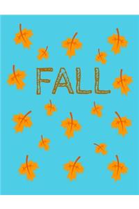 Fall Autumn Leaves Falling Journal Notebook
