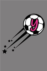 Y Monogram Initial Soccer Journal