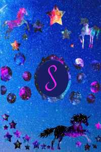 Starry Unicorns Notebook Monogram Series S