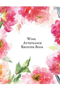 Work Attendance register Book