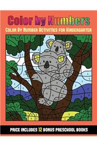 Color By Number Activities for Kindergarten (Color By Number - Animals)