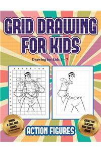 Drawing for kids 5 - 7 (Grid drawing for kids - Action Figures)