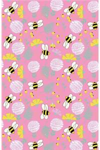 Bullet Journal Bees and Clover Pattern - Pink