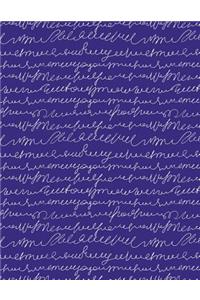 My Big Fat Journal Notebook Scribbly Handwriting White On Purple