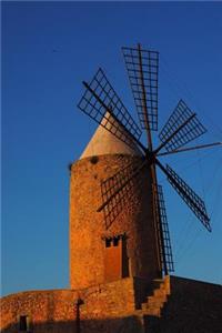 Blue Sky and Windmill in Spain Journal: Take Notes, Write Down Memories in this 150 Page Lined Journal