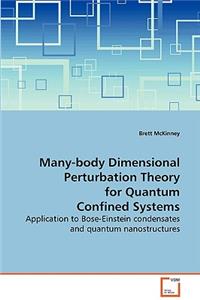 Many-body Dimensional Perturbation Theory for Quantum Confined Systems