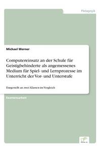 Computereinsatz an der Schule für Geistigbehinderte als angemessenes Medium für Spiel- und Lernprozesse im Unterricht der Vor- und Unterstufe