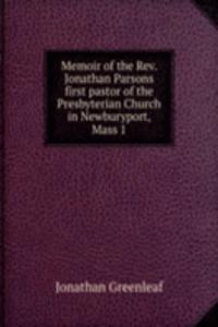 MEMOIR OF THE REV. JONATHAN PARSONS FIR