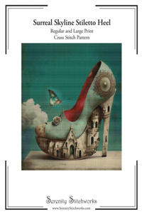 Surreal Skyline Stiletto Heel Cross Stitch Pattern