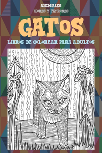 Libros de colorear para adultos - Flores y patrones - Animales - Gatos