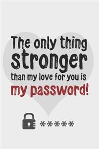 The only thing stronger than my love for you is my password!