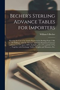 Becher's Sterling Advance Tables for Importers [microform]