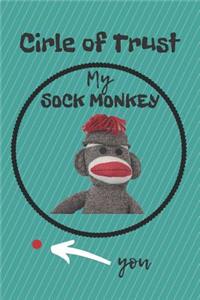 Circle of Trust My Sock Monkey Blank Lined Notebook Journal