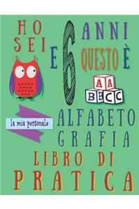 Ho sei 6 anni e questo è la mia personale alfabeto grafia libro di pratica