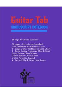 Guitar Tab Manuscript Notebook