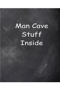 Man Cave Stuff Inside School Composition Book Chalkboard Style