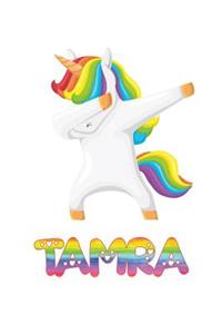 Tamra: Tamra 6x9 Journal Notebook Dabbing Unicorn Rainbow